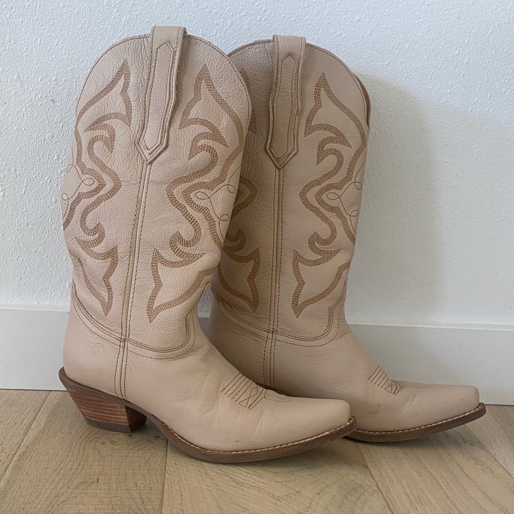 Dingo Out West Sand leather boots
